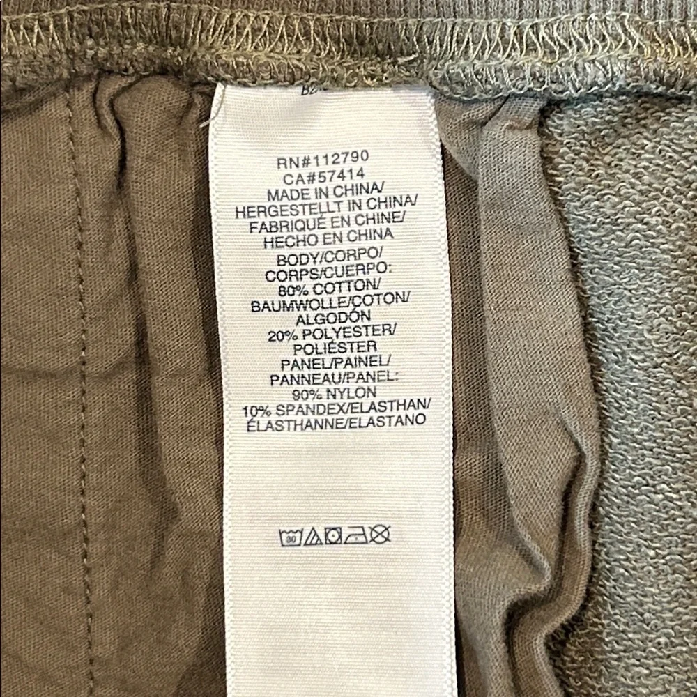 True Religion Panel drop crotch jogger sweats in green size small petite